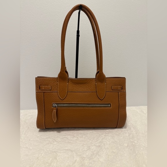 Dooney & Bourke East West Brown Pebbled Leather Satchel EUC - Picture 3 of 4